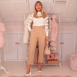 NWT Button Waist Peg Trousers